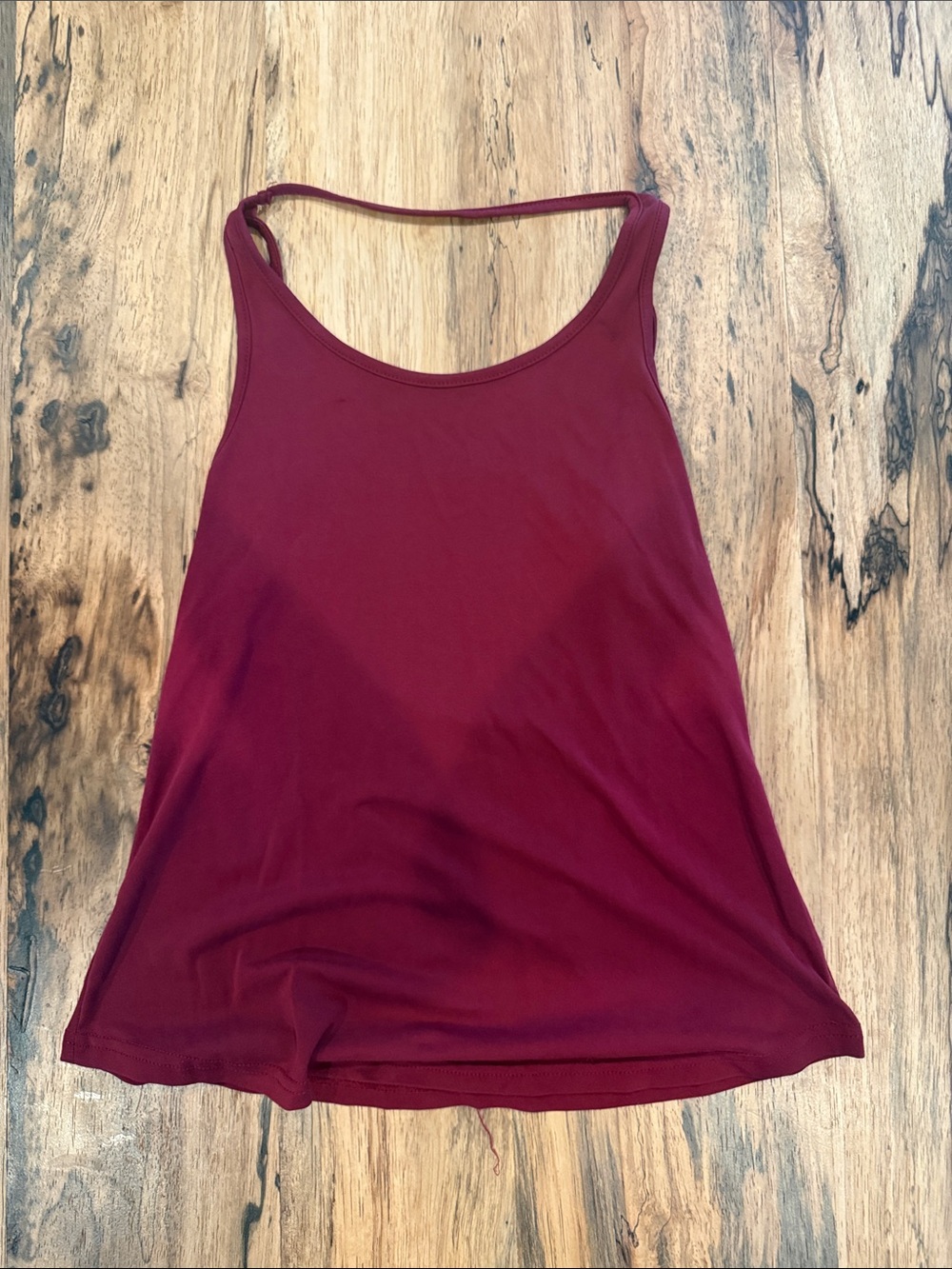 Women’s Burgundy Scoop Neck Tank Top